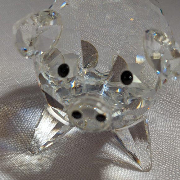Great Vtg Swarovski Crystal Pig With Original Box Mint Reflects Light Signed - Picture 6 of 12